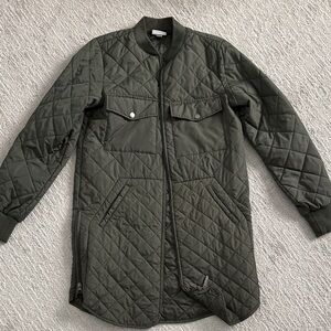 Zella Men's Quilted Military Green Coat
